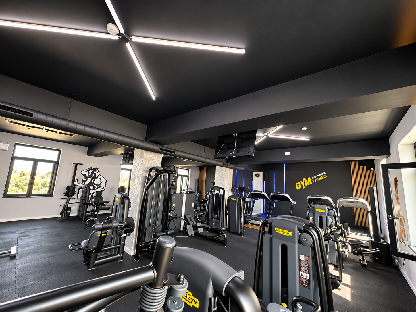 Zona de aparate din sala Alex Negrea GYM